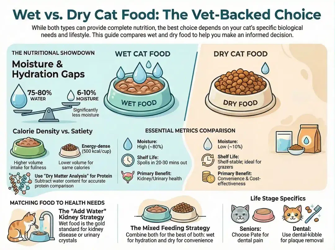 Wet vs. Dry Cat Food